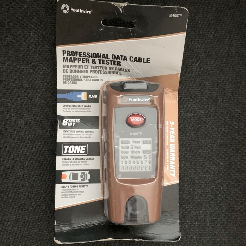 Southwire Tools & Equipment M400TP Professional Data Cable Mapper
